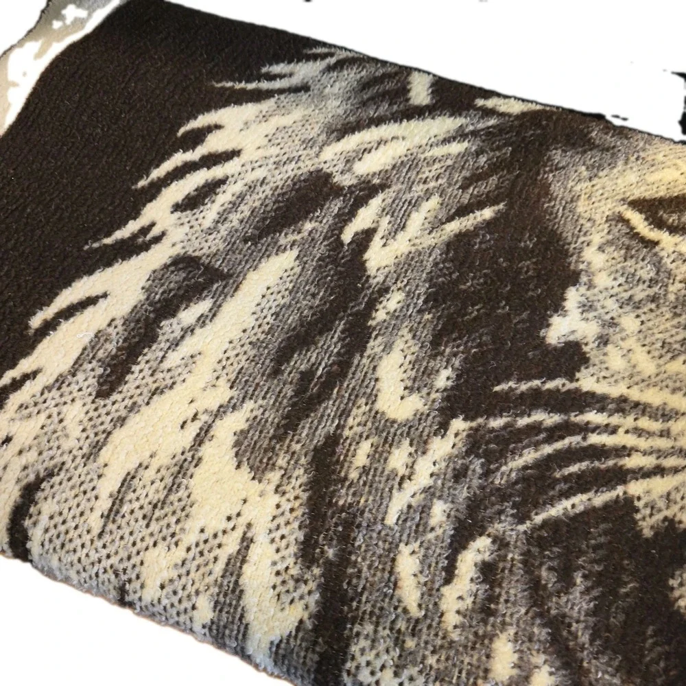 Vintage 1980s San Marcos Reversible Large Blanket Lion Brown Soft Warm
